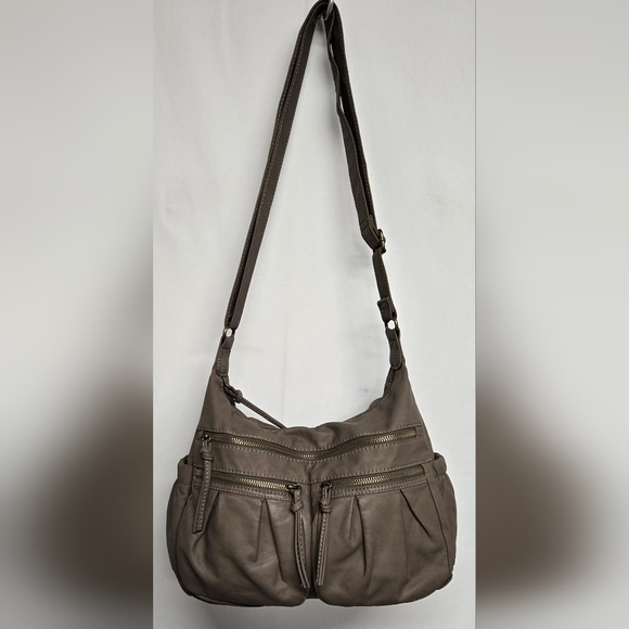Bueno Handbags - Bueno Double Strap Shoulder Bag Super Soft Faux Leather Taupe CLEAN CONDITION